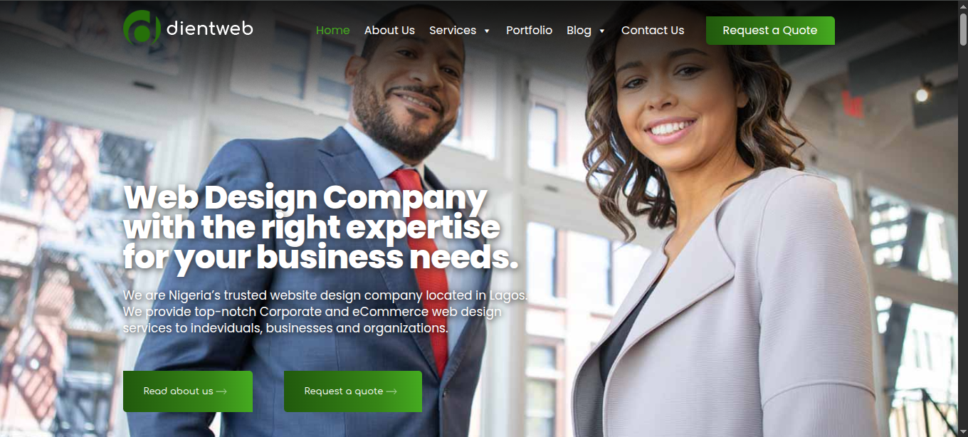 Dientweb - website designer in Nigeria